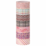 Нарушена упаковка! <236306> Клейкие WASHI-ленты для декора ОТТЕНКИ РОЗОВОГО, 15 мм х 3 м, 7 цветов, рисовая бумага, ОСТРОВ СОКРОВИЩ, 661704 (661704)