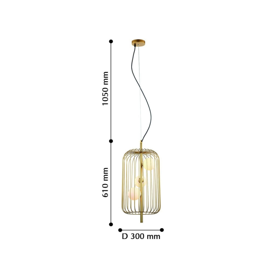 Люстра с лампочками, подвесная, комплект от Lustrof. №176815-617426, цвет окрашенное золото - фото 2