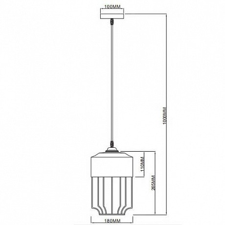 Подвесной светильник Rivoli Marlis 5052-201 Б0047531, цвет черный - фото 2
