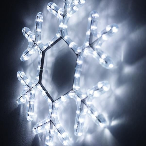 Светодиодная фигура Снежинка холодный свет Ardecoled ARD-Snowflake-M7-450X375-126Led White (34249), цвет белый - фото 3