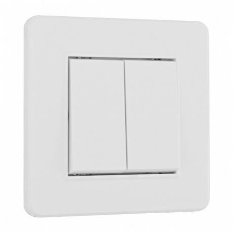 Выключатель двухклавишный Arte Milano SET16-1 SET16-1-30-2 white 