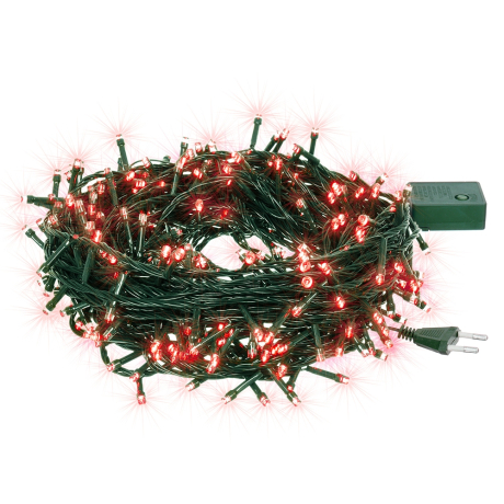 10м.  с контроллером Vegas 100LED красный цвет, 8 режимов, 220V 295888