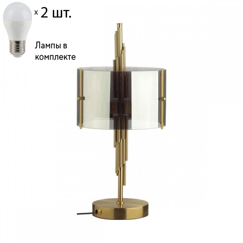 Настольная лампа Odeon Margaret с лампочками 4895/2T+Lamps E27 P45 настольная лампа odeon light london 4887 1t