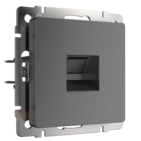 Розетка Ethernet RJ-45 (графит рифленый) Werkel 228632