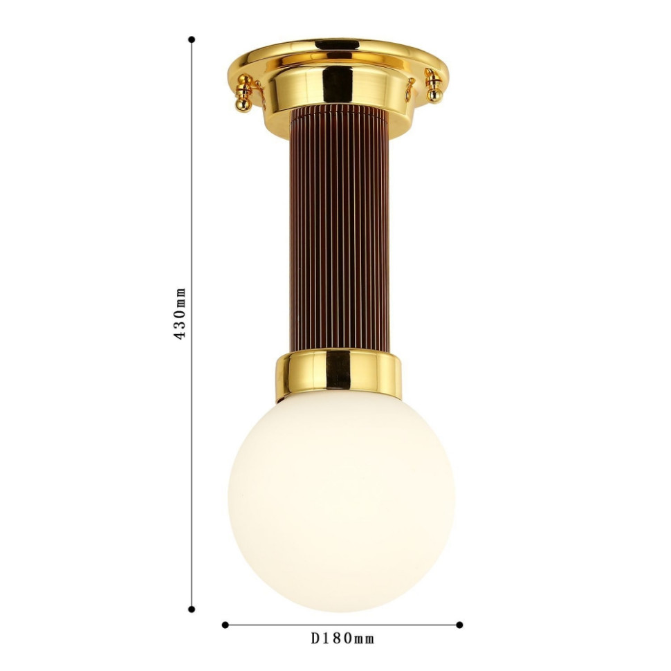 Потолочный светильник Favourite Sphere 2954-1P, цвет светлое золото - фото 3