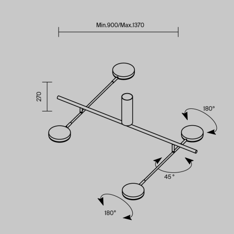 Потолочный светильник Maytoni MOD070CL-L30B3K Fad 