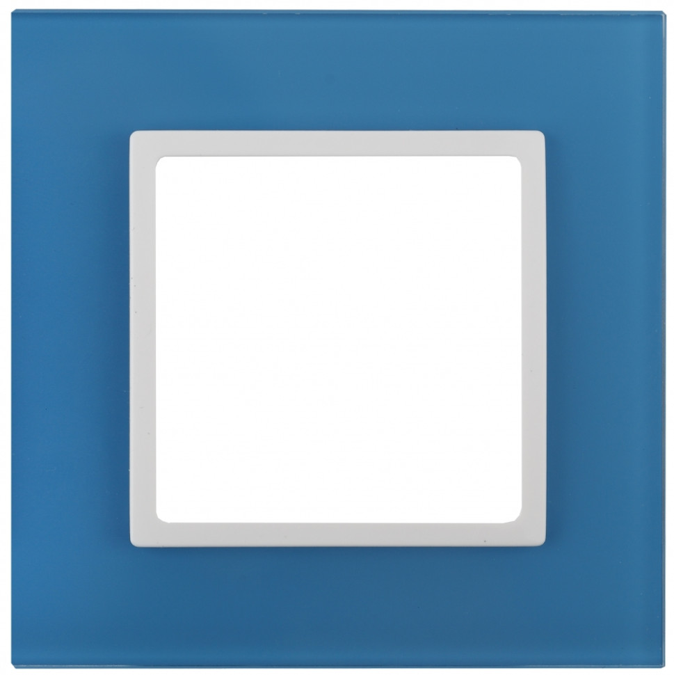 Рамка на 1 пост Эра Elegance (голубой+бел) 14-5101-28 (Б0034482) - фото 1