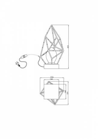 Настольная лампа декоративная Lucia Tucci Naomi NAOMI T4750.1 gold 