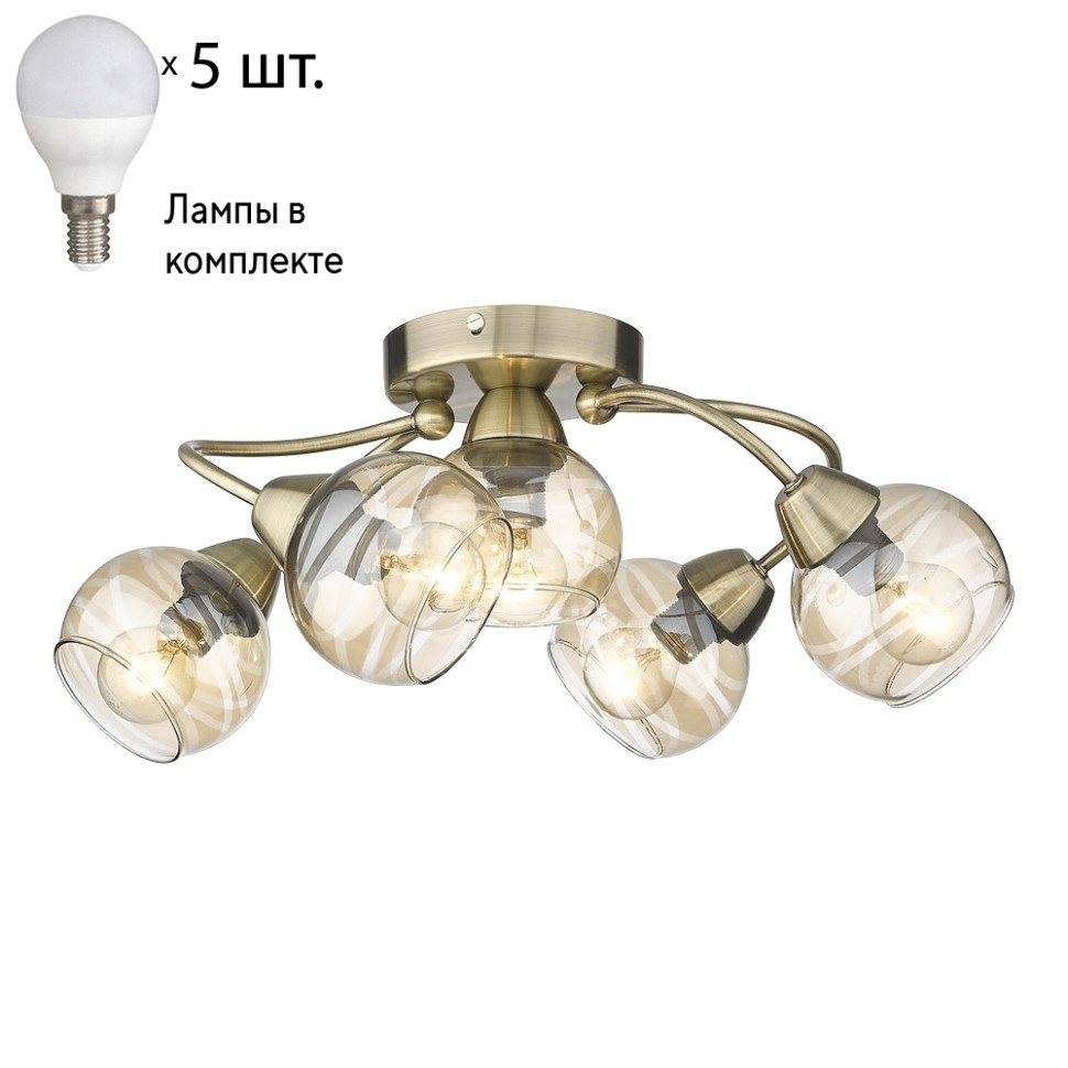 Потолочная люстра с лампочками Velante 216-507-05+Lamps