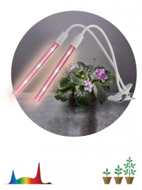 Светильник для растений на прищепке ЭРА FITO-20W-АLED-L полного спектра 12 Вт белый Б0049550