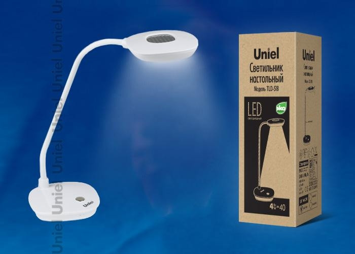 Настольная лампа Uniel TLD-518 White/LED/400Lm/4500K (09108), цвет белый TLD-518 White/LED/400Lm/4500K - фото 2