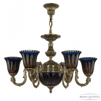 Люстра бронзовая 71203P/6/175 GB P2 U Amber-Blue/H-1K