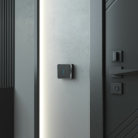 Выключатель одноклавишный с подсветкой Gallant (черный/хром) Werkel W5010135