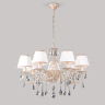 Подвесная люстра Eurosvet Amelia 3637/7 белый с золотом/прозрачный хрусталь Strotskis 