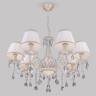 Подвесная люстра Eurosvet Amelia 3637/7 белый с золотом/прозрачный хрусталь Strotskis 