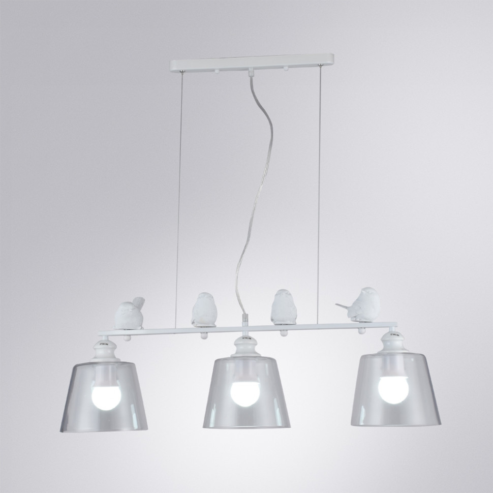 Подвесная люстра Arte Lamp Passero с поддержкой Маруся A4289SP-3WH-М, цвет белый - фото 3