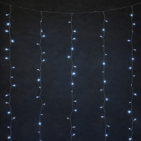 Электрогирлянда Занавес Vegas  96 хол. LED, 8 реж., 6 нит., блок пит., размер 1,5х1,5+5м, IP44 220V/4,5V 55149