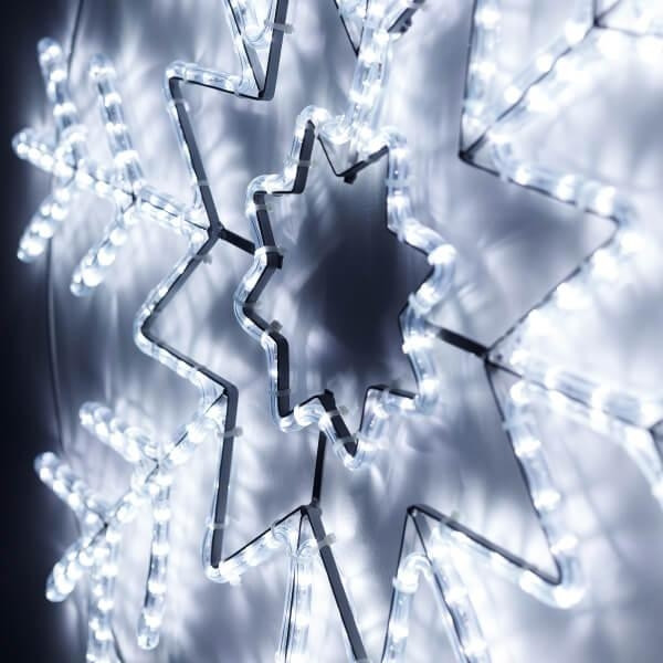 Светодиодная фигура Снежинка холодный свет Ardecoled ARD-Snowflake-M8-950x950-540Led White (34254), цвет белый - фото 2