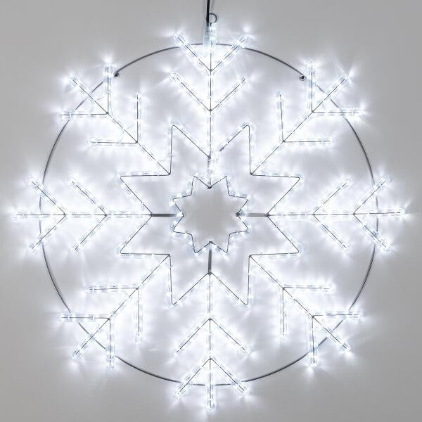 Светодиодная фигура Снежинка холодный свет Ardecoled ARD-Snowflake-M8-950x950-540Led White (34254), цвет белый - фото 4