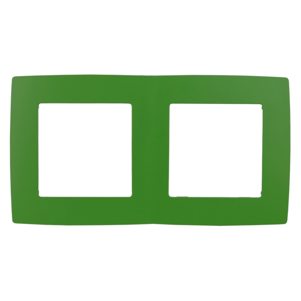 Рамка на 2 поста (зеленый) Эра 12-5002-28 (Б0019401) - фото 1