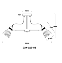 Люстра на штанге с лампочками Velante 219-023-03+Lamps