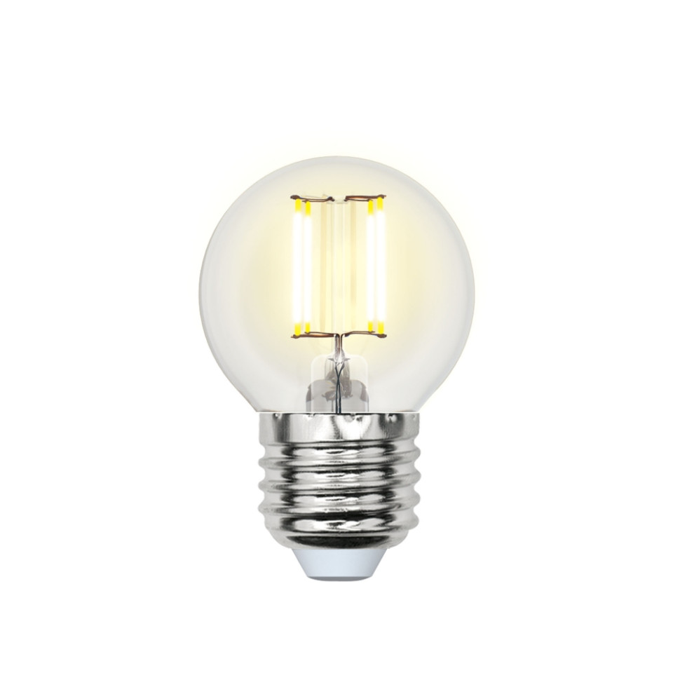 Диммируемая светодиодная лампа E27 5W 4000K (белый) Air Uniel LED-G45-5W-NW-E27-CL-DIM GLA01TR (UL-00002871)