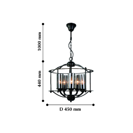 Подвесная люстра с лампочками Favourite Kiara 2057-5P+Lamps E14 Свеча 