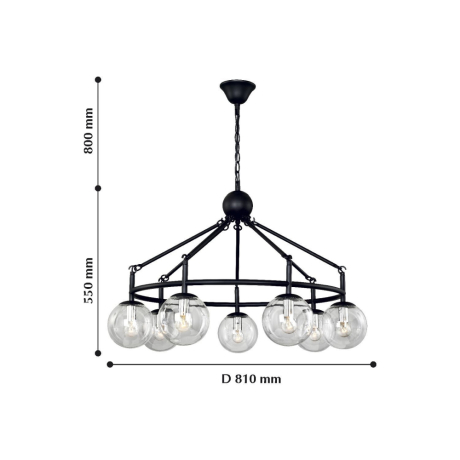 Люстра с лампочками, подвесная, комплект от Lustrof. №128933-617080 