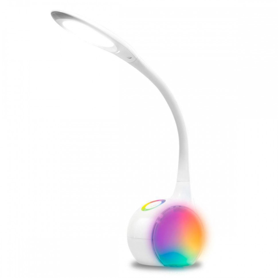 Светодиодная настольная лампа с RGB подсветкой Ambrella light Desk DE532, цвет белый - фото 1