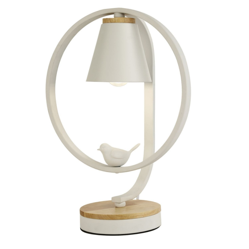 Настольная лампа со светодиодной лампочкой, комплект от Lustrof. №315196-618248, цвет матовый белый - фото 1