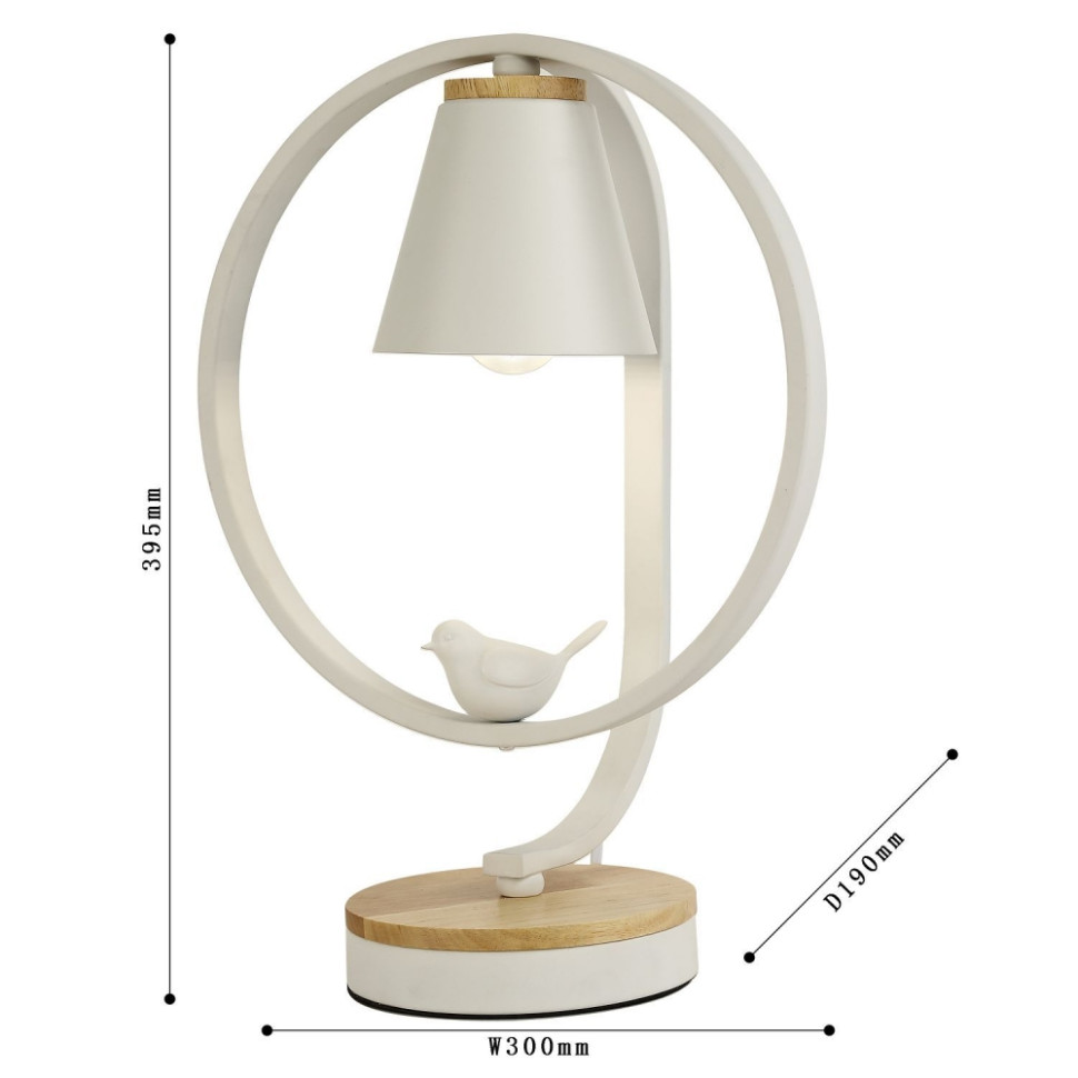 Настольная лампа со светодиодной лампочкой, комплект от Lustrof. №315196-618248, цвет матовый белый - фото 3