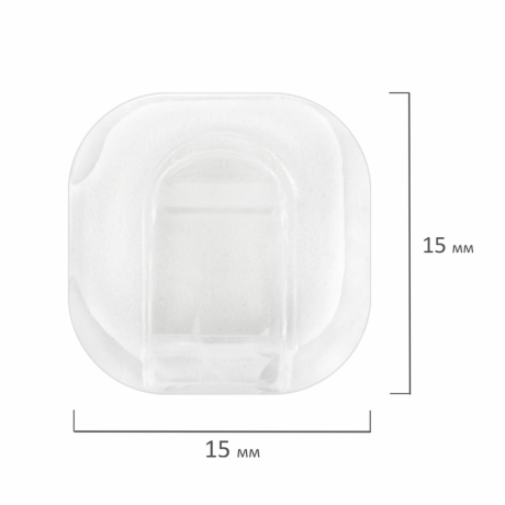 Нарушена упаковка! <672485> Крючки самоклеящиеся для гирлянд и проводов 1,5х1,5см, КОМПЛЕКТ 90 шт., LAIMA Home, 608797 (608797)