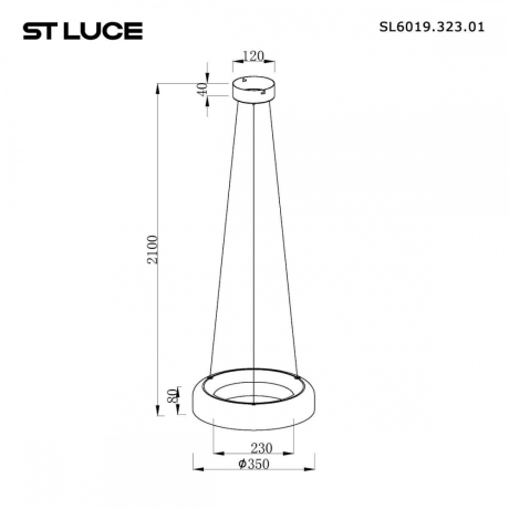 Подвесной светодиодный светильник ST Luce Foray SL6019.323.01 