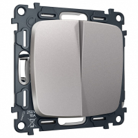 Выключатель перекрестный двухклавишный без рамки Ambrella Volt OMEGA MO503030