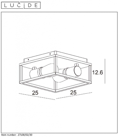 27100/02/30 Светильник в ванную Lucide Carlyn 