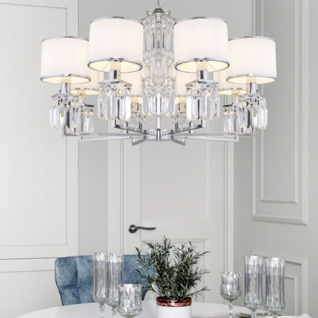 Подвесная люстра Eurosvet 10099/8 хром 