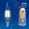 Филаментная светодиодная лампа E14 5W 3000К (теплый) Multibright Uniel LED-CW35-5W-WW-E14-CL-MB GLM10TR (UL-00002368) 