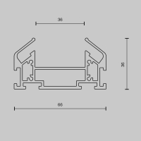 Профиль-держатель Maytoni Technical Accessories for tracks Unity TRA001MP-112S