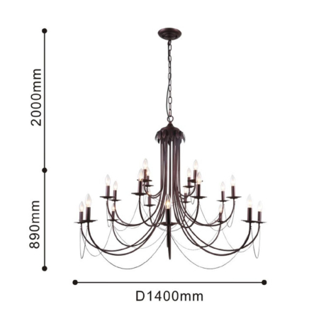 Большая люстра со светодиодными лампочками, комплект от Lustrof. №179016-616780 