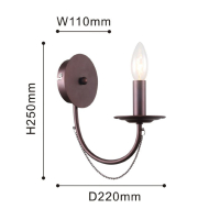 Бра на стену со светодиодными лампами, комплект от Lustrof. №179014-618143