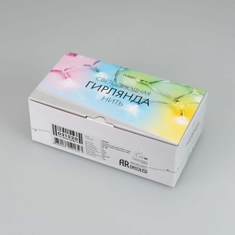 Уличная светодиодная гирлянда Ardecoled нить 12V разноцветная ARD-String-Classic-9000-Black-60Led-Live RGB-SPI 031520 