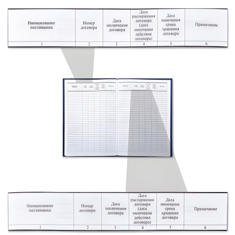 Журнал регистрации договоров, 80 л., бумвинил, блок офсет, фольга, А4 (200х290 мм), BRAUBERG, 130145 (130145)