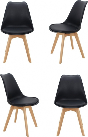 Комплект из 4-х стульев Eames Bon чёрный Bradex Home 761706
