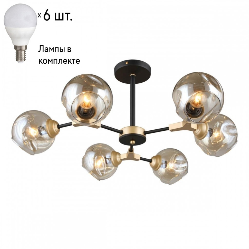 Люстра потолочная с лампочками Omnilux OML-93607-06+Lamps