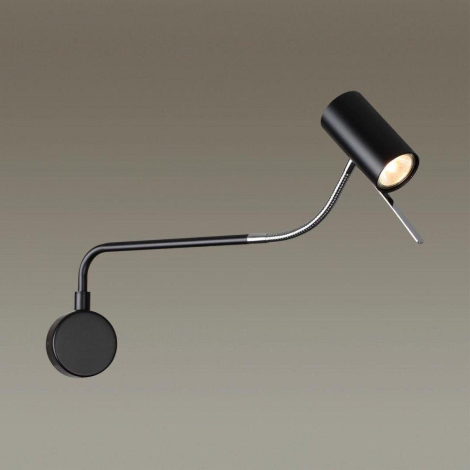 Спот со светодиодной лампочкой GU10, комплект от Lustrof. №399690-644200, цвет черный - фото 3