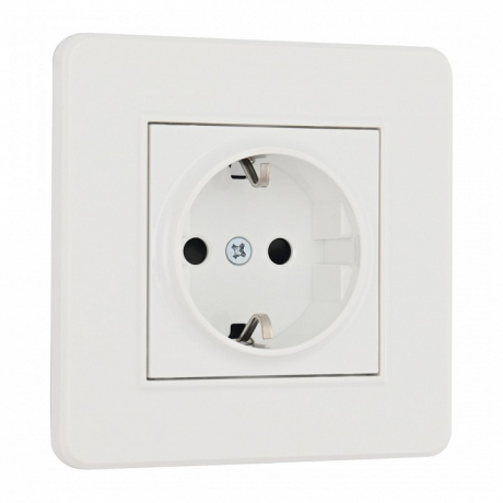 Розетка с заземлением и со шторкой Arte Milano SET16-1 SET16-1-40-1 white 
