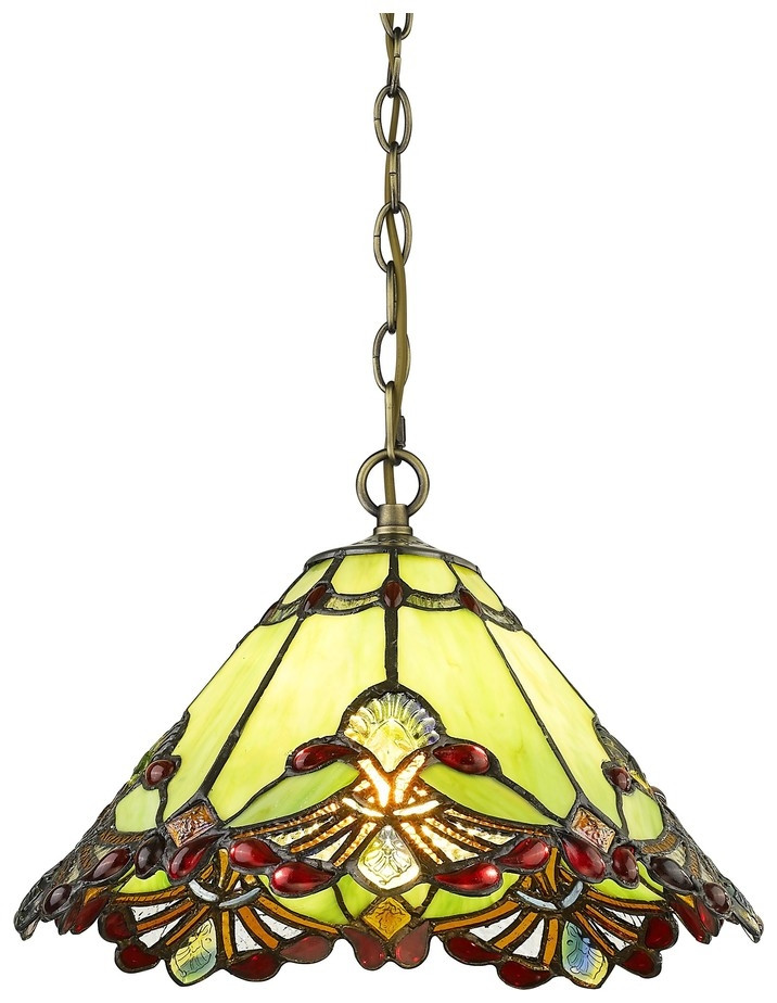 Светильник подвесной в стиле тиффани со светодиодными лампами E27, комплект от Lustrof. №310048-623539