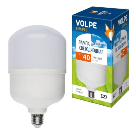 Светодиодная лампа E27 40W 6500K (холодный) Simple Volpe LED-M80-40W/DW/E27/FR/S (UL-00002906) 