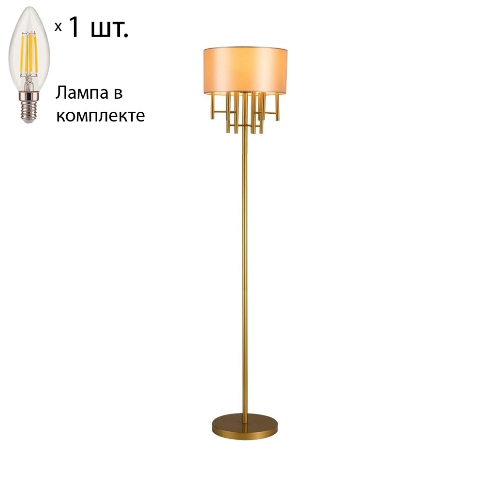 Торшер с лампочкой Favourite Cosmo 2993-1F+Lamps E14 Свеча