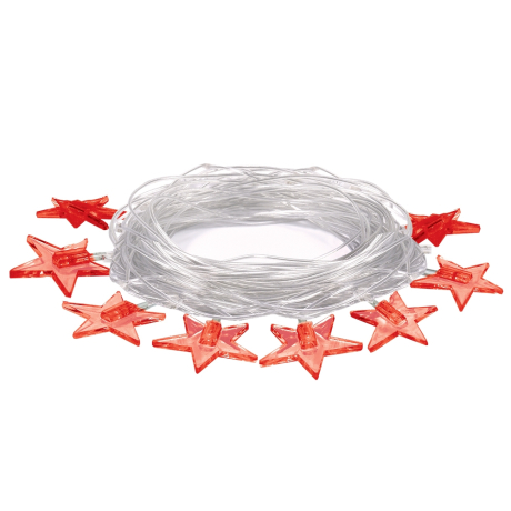 6м. Электрогирлянда ''Звезды'' 35LED (красный) IP20 Vegas 295892